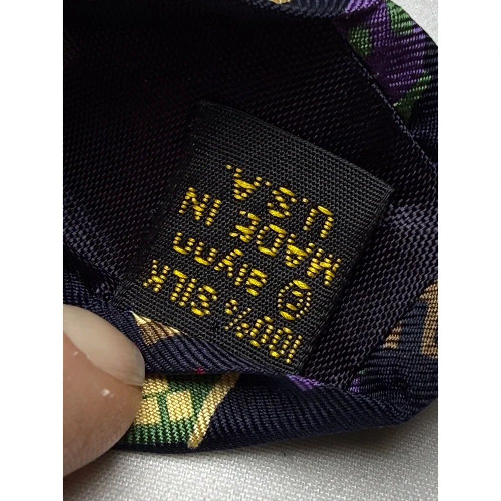 Habitat for Humanity Silk Necktie Navy Blue Houses Novelty Print Men's Accessory